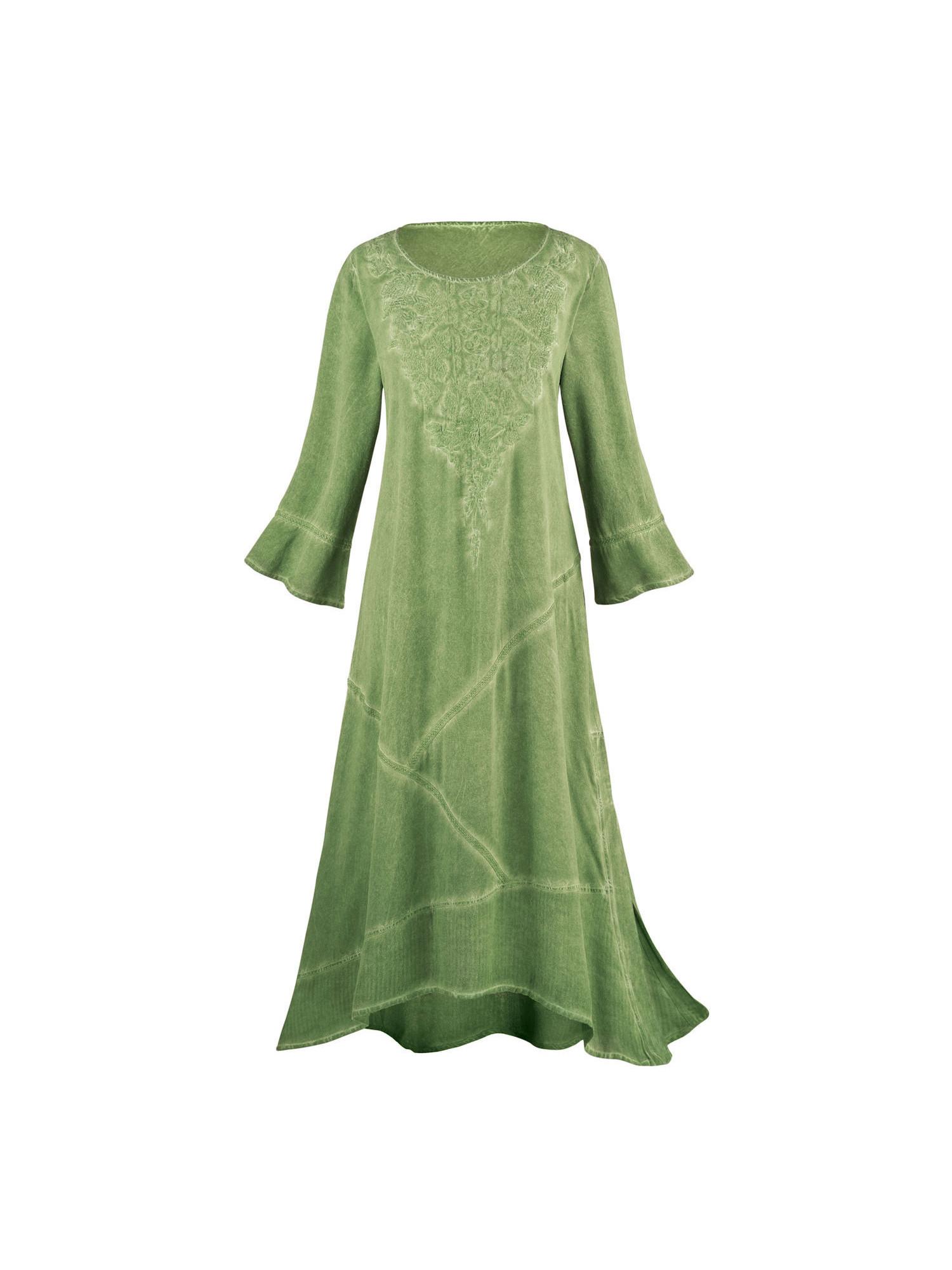 bell sleeve gown dress