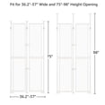 thumbnail image 6 of unipaws Clear Acrylic Cat Safety Gate, 75"-98" Height and 36.2"-37" Wdie Adjustable, Auto Closing and No Drilling Plus Stable 3 Support Pillars, White, 6 of 7