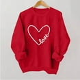 thumbnail image 4 of Generic Womens Cute Valentines Outfits Long Sleeve Love Heart Graphic Sweatshirts Pullover Valentine's Crewneck Sweatshirt, 4 of 5