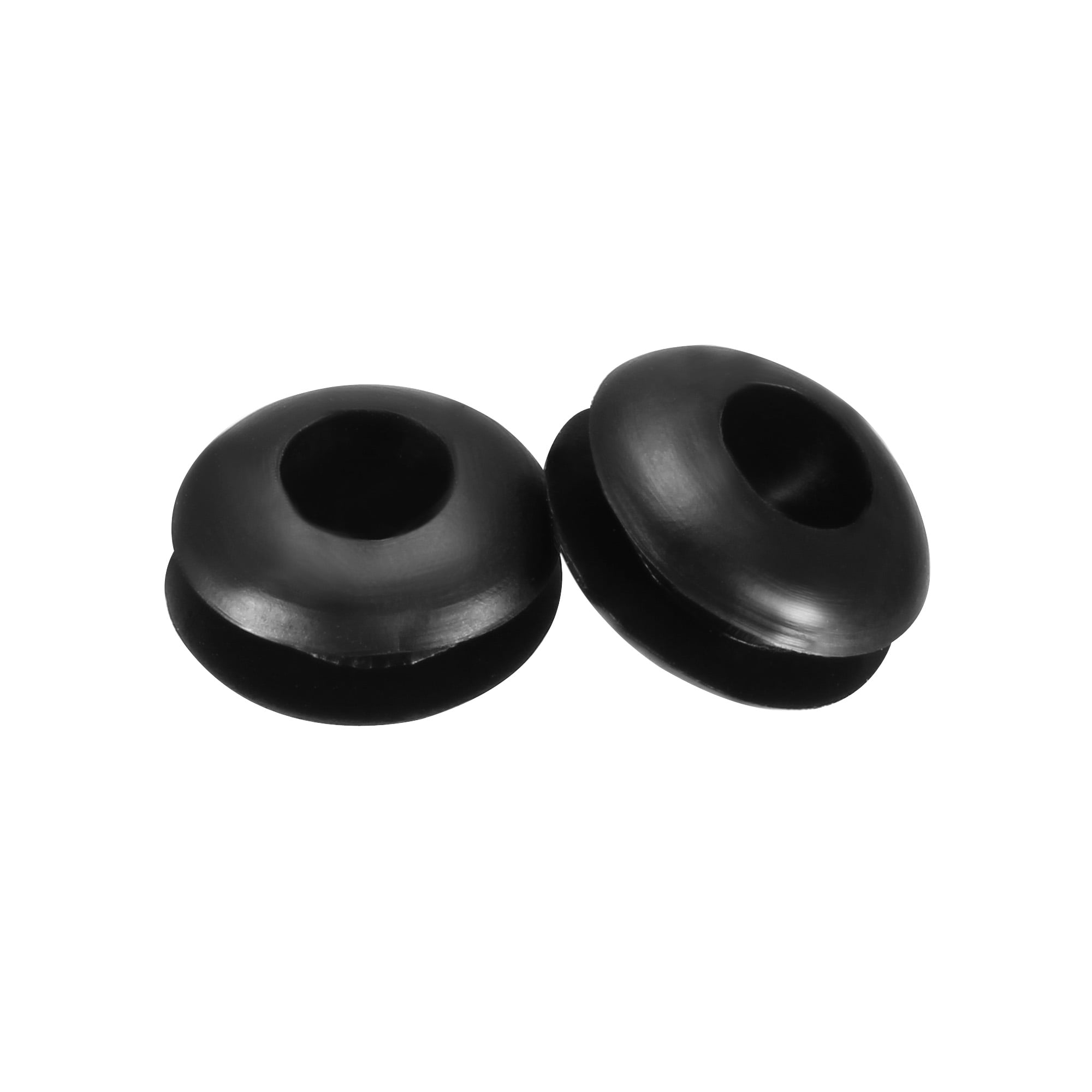 Wire Rubber Grommets Double Sided Cable Open Hole Ring Black 50pcs 