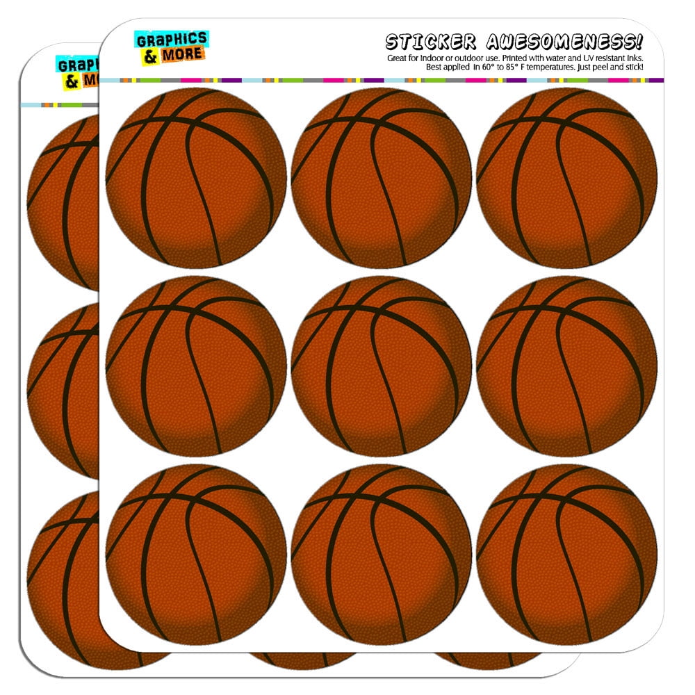 Basketball 2" Scrapbooking Crafting Stickers