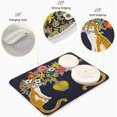 thumbnail image 4 of FREEAMG Dish Drying Mat Beautiful Vintage Tiger Chinoiserie Style Kitchen Dish Pads Super Absorbent Microfiber Dish Drying Rack Pads Safe Heat-resistant Kitchen Counter Mat,18x24 Inch, 4 of 7