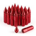 thumbnail image 1 of 20PCS M14X1.5 Wheel Lug Nuts, Cap Spiked Extended Tuner 60mm Aluminum Wheels Rims Lug Nuts (Red) Red M14X1.5, 1 of 5