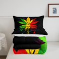 thumbnail image 5 of Juego de Cama Hojas de Cannabis Trippy para Niños Niñas Marihuana, 5 of 5