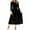 Black, variant on Elegant Plus Size Velvet Long Sleeve Formal Evening Gown With Pleated Detail For And Party Wear