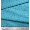 thumbnail image 2 of Soimoi Blue Silk Fabric Anchor Hook Nautical Print Fabric by the Yard 42 Inch Wide, 2 of 3