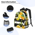 thumbnail image 4 of Goofa Orange and Lemon Print Casual Backpack for Women Men,Waterproof High School Bookbag,Lightweight Travel Daypack,Classic College Backpack,Laptob Backpack, 4 of 6