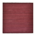 thumbnail image 3 of Rugsotic Carpets Eco-Friendly Woven Hand Woven Kilim Flat Weave Dark Red Solid Area Rug, 6'x6' Square, Antimicrobial, 3 of 9