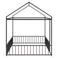 thumbnail image 5 of Full Size Montessori Floor Bed, Metal House Bed Frame, House Floor Bed for Kids, Montessori Floor Bed with Fence, Playhouse for Kids, Full Bed Frames for Kids, Toddlers, Girls, Boys (Black), 5 of 8