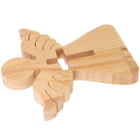 HEMOTON Adorable Angel Figurine Home Ornaments for Home Use Khaki Synthetic Material Statue 7.5 Inches