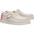 thumbnail image 2 of HEYDUDE Men Wally Americana Il, 4th of July Patriotic Shoes , Off-White, 7, 2 of 6