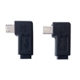 thumbnail image 4 of Posdou 1 Pair Right Left 90 Degree Angle Micro USB Male to Micro USB Female Adapter, 4 of 5