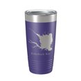 thumbnail image 1 of Rehoboth Bay Tumbler Lake Map Travel Mug Insulated Laser Engraved Coffee Cup Delaware 20 oz Purple, 1 of 1