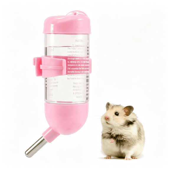 ACDANC 80Ml Hamster Water Bottle,Rodent Water Bottle,Small Animal Water Bottle,Plastic and Stainless Steel Construction,Drip-Free Design for Pet Cages Hamster Water Bottle