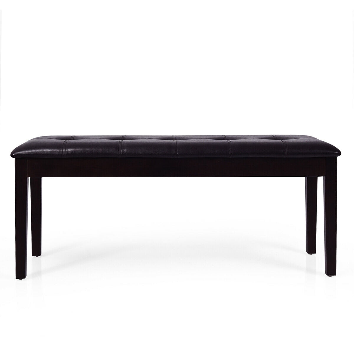 Giantex Table Bench, PU Leather Bench for End of Bed, Ottoman Bench for