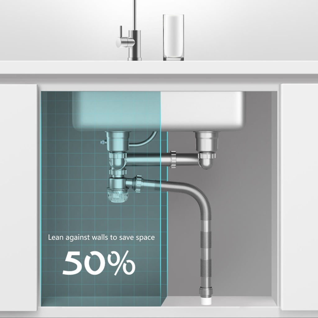 Zorvai Portable Kitchen Sink Drain Set Accessory for Easy Installation Designs