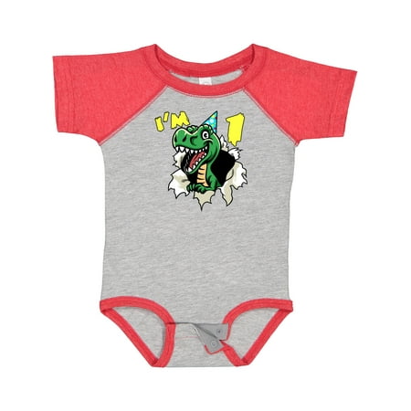 

Inktastic I m One Dinosaur Gift Baby Boy or Baby Girl Bodysuit