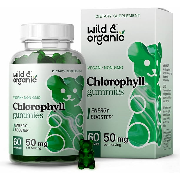Wild & Organic Chlorophyll Gummies Natural Energy Booster Chlorophyll