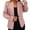 Pink, variant on Yigetop Womens Blazer Women's Autumn and Winter Long Sleeved Button Solid Color Cardigan Small Suit Jacket Casual Blazer for Women Army Green L