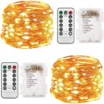 thumbnail image 1 of Batteridrivna ljusslingor, 33 fot 100 LED-slingor, fjärrkontrolltimer, 8 lägen, 10, 1 of 5