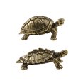 thumbnail image 2 of Adornos de bronce con forma de tortuga de cobre macizo envejecido antiguo que acumulan riqueza de forma segura Tortuga de la longevidad Tortuga de dinero dorada Mascota de té Manualidades de, 2 of 6