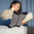 thumbnail image 5 of KLL Ladybugs on Black and White Striped Print Cool Socks Men's Women's Crew Socks Funny Crazy Novelty Stockings, 5 of 7
