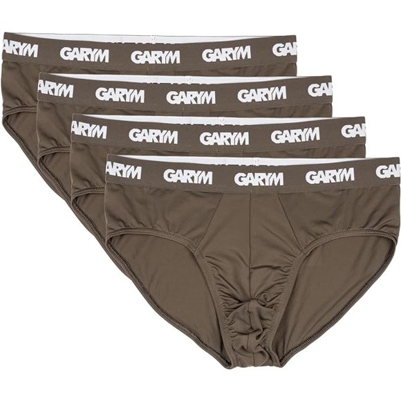 Gary Majdell Sport Men's Microfibre Bikini Brief, Moisture-Wicking Underwear, 4 Pack (Charcoal, X-Large)