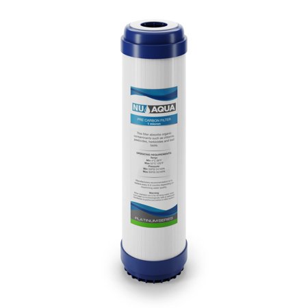 NU Aqua Platinum Series Reverse Osmosis Water Filtration System Replacement Granular Activated Carbon GAC Filters Universal RO System Cartridges (1)