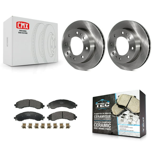 Transit Auto Front Disc Brake Rotors and Ceramic Pads Kit for Car GMC Chevrolet Savana 2500 Express 3500 K8T-104708