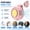 Pink (1 PCS), variant on Bladeless Mini Clip On Fan, Multi-Speed Quiet Rechargeable Hands-Free Portable Cooling Fan with 360° Rotation for Travel Outdoor Daily Summer Use
