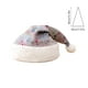 thumbnail image 3 of Oioii Sequin Santa Hat Santa Claus Cap Xmas Cap with Lining and Plush Brim for Women Men, 3 of 6