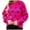 Hot Pink, variant on IROINNID Pullover Sweater for Women Comfortable Dot Print Long Sleeve Pullover Round Neck Cute Warm Versatile Sweater,Black