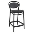 thumbnail image 1 of Compamia Marcel Contemporary Resin Indoor Outdoor Counter Stool - Set of 1, Black, 1 of 6