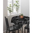 thumbnail image 4 of Black Geometric Suqare Tablecloth - 54 x 54 Inch, Contemporary Minimalism Abstract Pattern Waterproof & StainResistant Tablecloth, Washable Oil-proof Table Cover for Dining/Party/Wedding/Buffet, 4 of 9