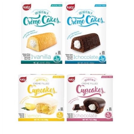 Katz Gluten Free Crème Cakes | Gluten Free, Dairy Free, Nut Free, Soy Free, Kosher| 4 Pack
