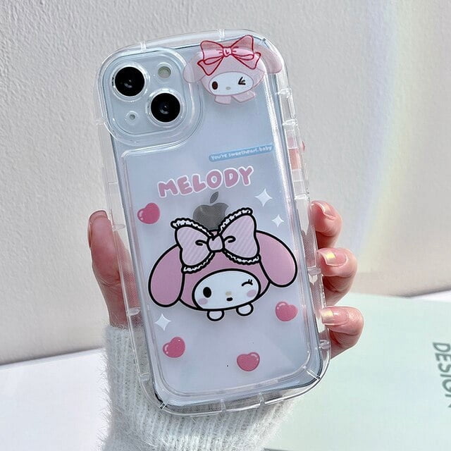 Hello Kitty Kuromi Clear Phone Case For Xiaomi Redmi Note 12 Turbo 11 Pro Plus 11S 9S 10 9 8 Pro Max 10T 9T Cartoon Soft Cover LXY