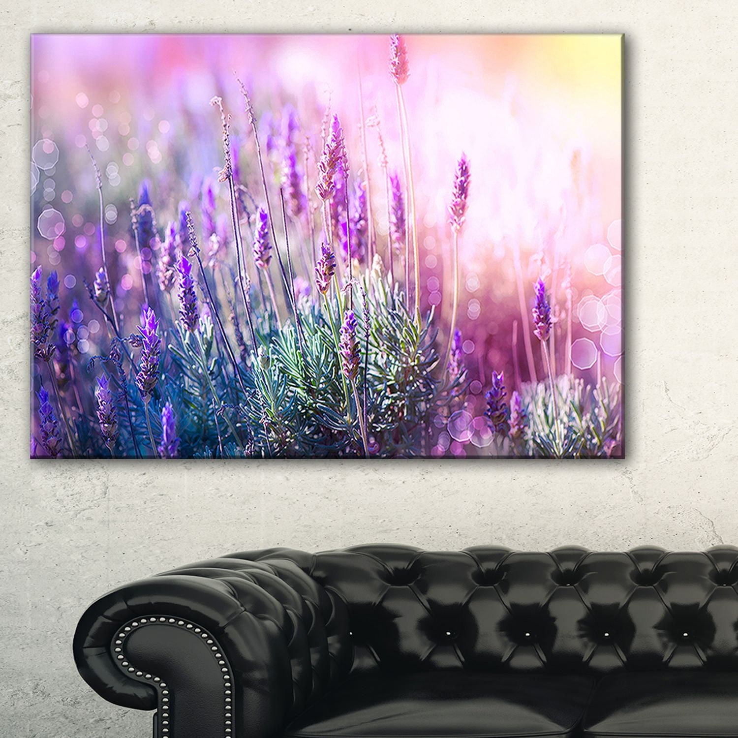 Tableau imprimé sur toile Design Art de photographie lavendre en fleur