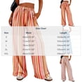 thumbnail image 3 of Mifsaly Womens Lounge Pants Colorful Striped Casual Palazzo Trousers High Waist Drawstring Elastic Waist Summer Beach Flowy Lounge Pants with Pockets Blue,XXL, 3 of 6