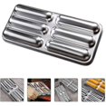 thumbnail image 3 of Molde de Sachinage de acero inoxidable, molde para hornear perros calientes, bandeja para hornear pan, utensilios para hornear carne para pan francés, panecillos, panecillos kaili Sencillez, 3 of 5