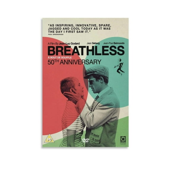 Room Aesthetic Poster Classic Movie Breathless Movie Posters Cool Artwork Wall Art Home Decor Gift Ideas Prints Poster Decorative Painting Canvas Wall Art Living Room Posters Bedroom Painting