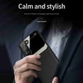 thumbnail image 4 of Dteck Back Phone Case for Samsung Galaxy S21 5G 6.2 inch / 4G Shockproof PU Leather Hybrid Slim Leather Classical Fashion Cell Cases Women Men, Black, 4 of 5