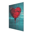 thumbnail image 2 of 8x12 inch Broken Red Heart Frameless Painting Prints,Indoor Home Living Room,Bedroom,Man Cave,Study Wall Decor Canvas Pictures,Funny Broken Red Canvas Hanging Picture,For Studio,Lounge,Cafe, 2 of 6
