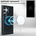 thumbnail image 6 of for Samsung Galaxy S24 Ultra PU Leather Back Case, Built-in Invisible Stand [Compatible with Magsafe] Protective Slim Kickstand Anti-fall Phone Cover Compatible with Samsung Galaxy S24 Ultra, Black, 6 of 8