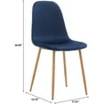 thumbnail image 7 of Set of 4 Velvet Retro Dining Chairs Side Chair (Blue), 7 of 7
