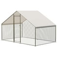 thumbnail image 7 of Yesurprise Large Metal Chicken Coop, Walk-in Poultry Cage, Heavy Duty Chicken Runs Hen House with Waterproof and Anti-UV Cover for Outdoor Farm Yard, 7 of 7