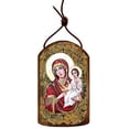 thumbnail image 1 of GDeBrekht  Inspirational Icon Virgin Mary Directress Wooden Ornament, 1 of 1