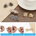thumbnail image 5 of Uxcell Cloak Clasp Set, 3Pcs Alloy Vintage Sweater Clips with Rhinestone, Style 3, 5 of 6