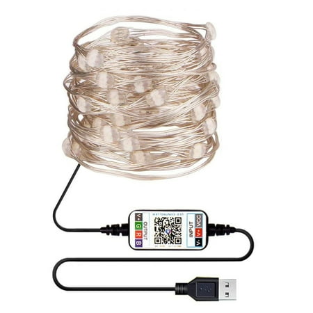 

Chueow Bluetooth Light String Mobile Phone APP Copper Wire Remote Control