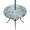 Green Blue, variant on Round Outdoor Tablecloth with Umbrella Hole and Zipper, Nautical Anchor Tablecloth with Elastic Waterproof, Coastal Ocean Coral Eucalyptus Leaves Patio Table Covers for 36" - 44" Picnic Pool Tables