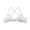 White, variant on Fesfesfes Bras for Women Knitting Stretchy Minimizer Bras Solid Color Cross Back Training Girls Bras 10-12 Years Old